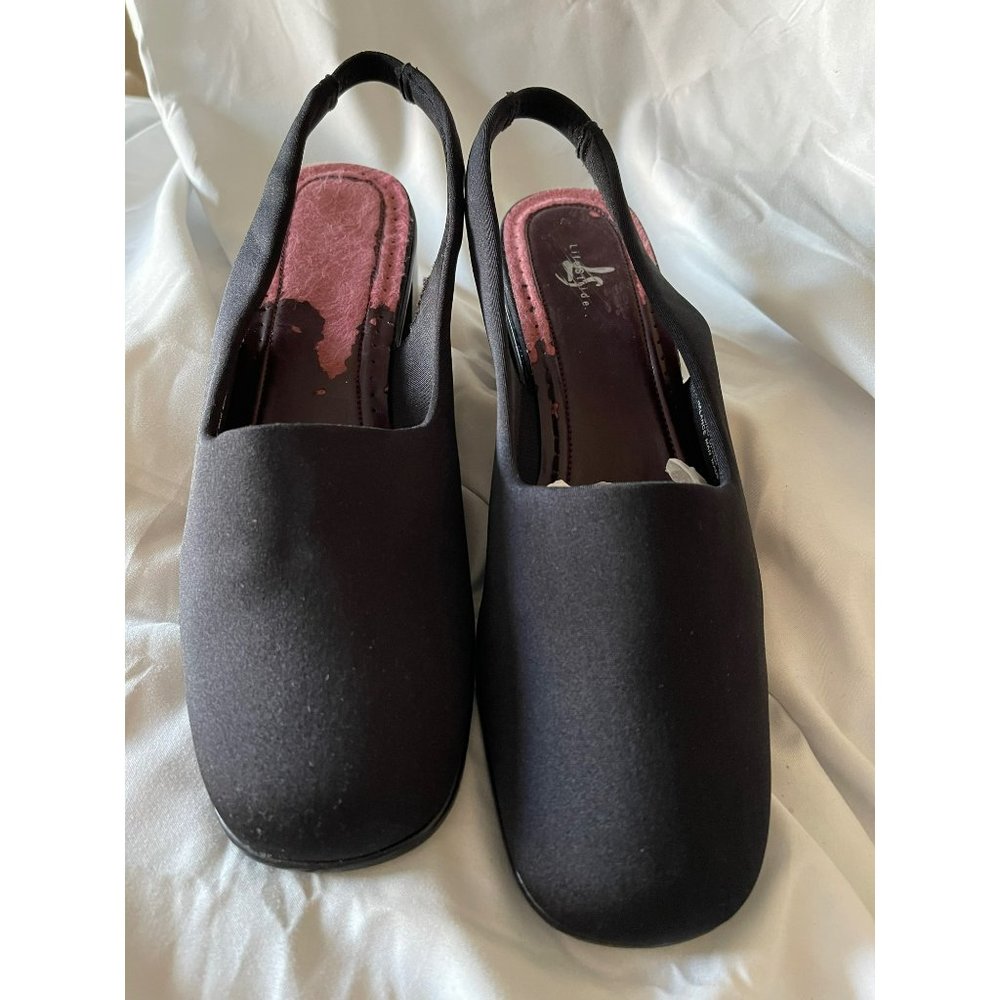 Life Stride Black Open Back Slip On Shoes - 8.5M